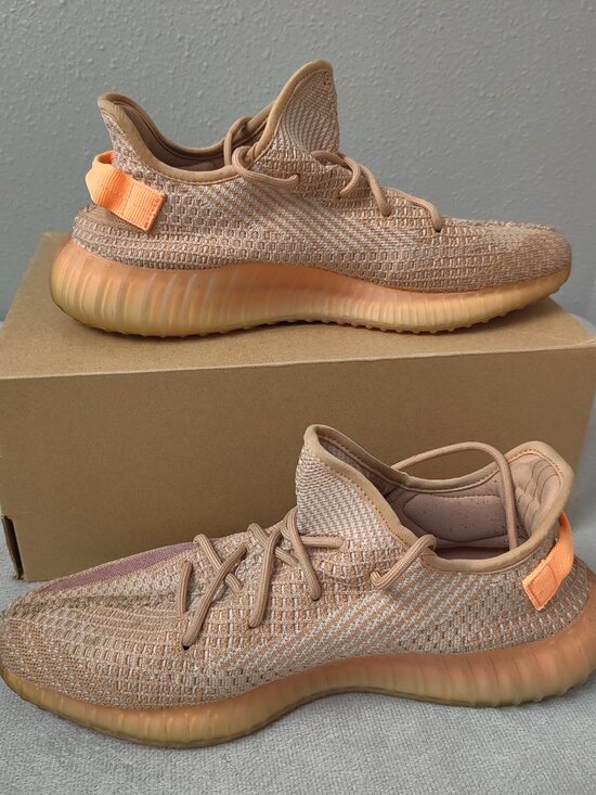 Size 13  - Adidas Yeezy Boost 350 V2 Clay Mens EG7490 Tan Orange Sneakers main image 4